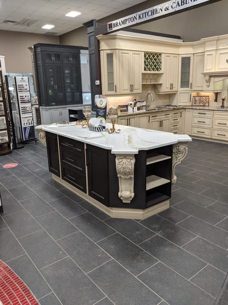 large elegant center kitchen island